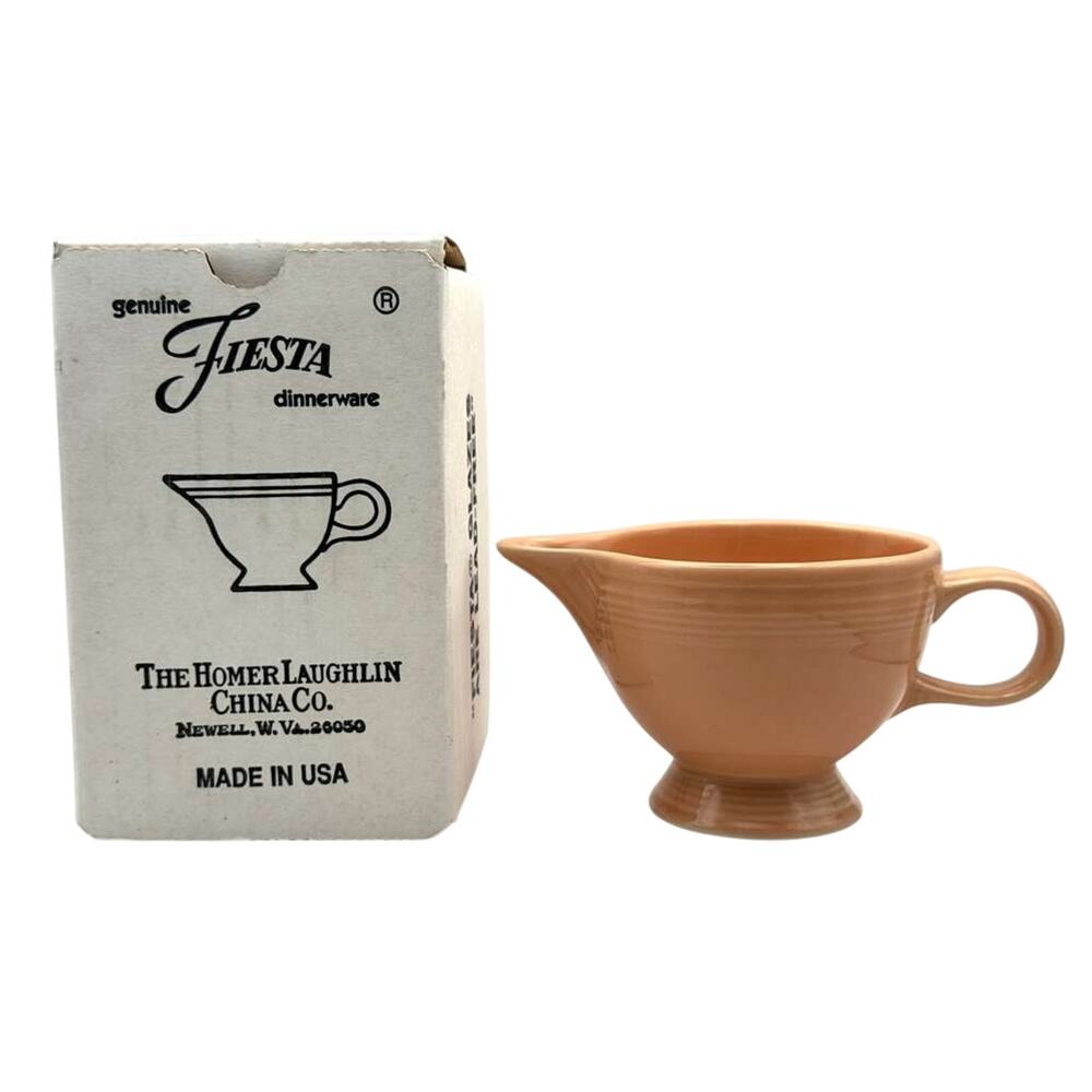 Fiesta F-104 Apricot Individual Creamer Homer Laughlin Lead-Free Glaze Box New